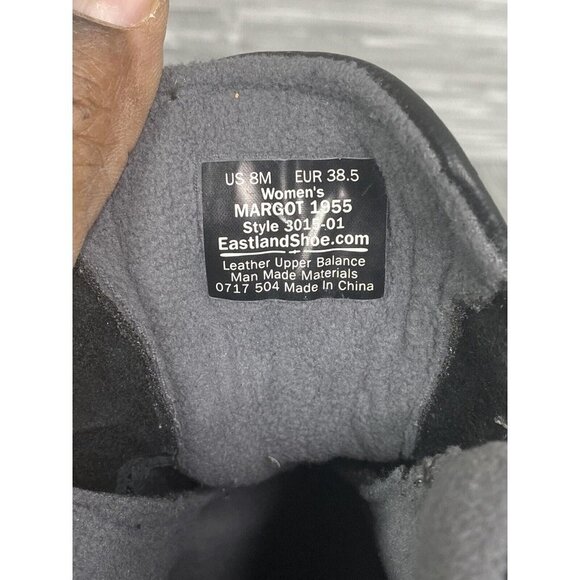 Eastland Womens Hiking Margot 1955 Boots Black Leather Lace Up SZ 8 EU 39 M - Picture 8 of 10